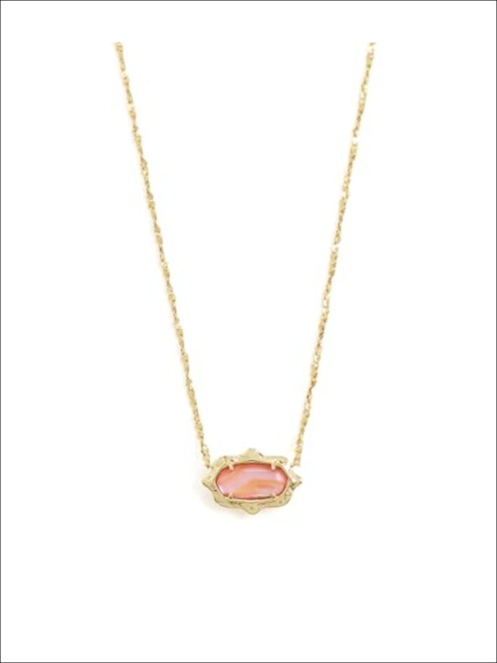Kendra Scott Elisa Scallop Pendant Necklace Gold Plated Brass Lobster Clasp